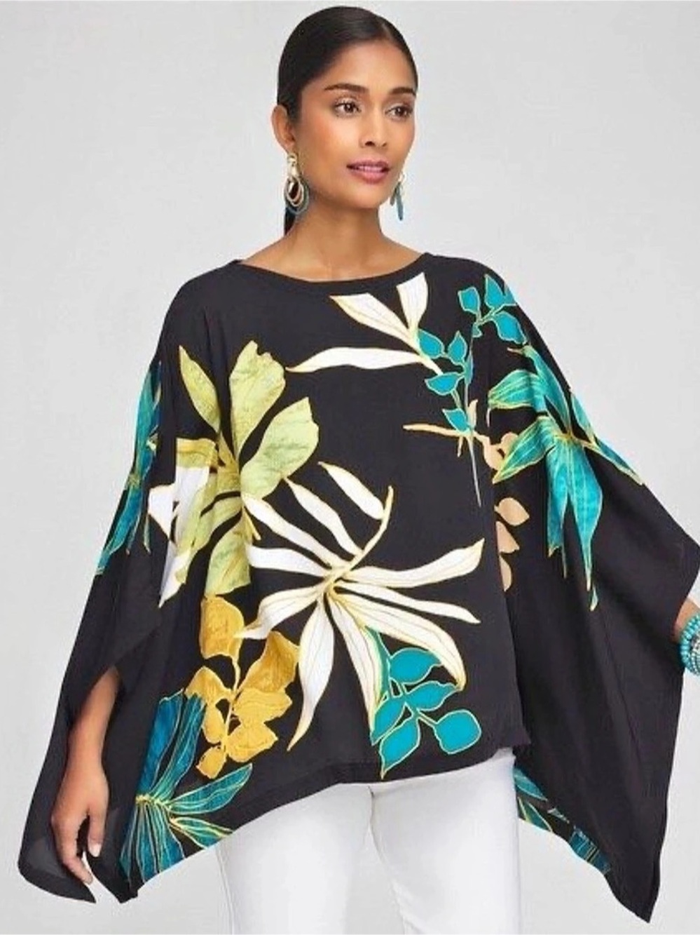 the Placed Palms Poncho from Chico's,